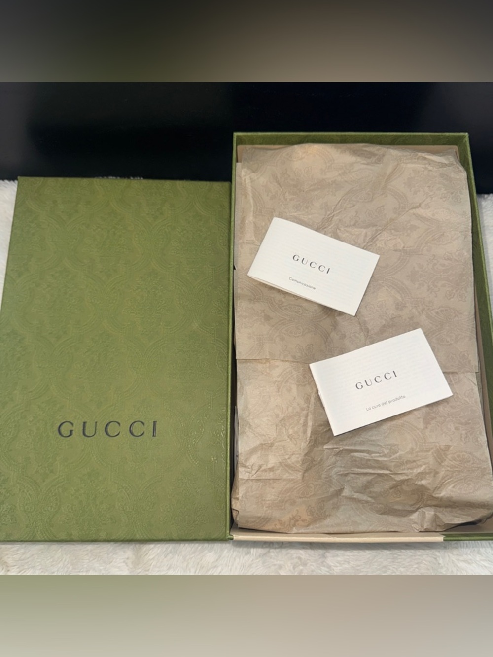 Gucci Ivory Peep-Toe Ankle-Strap Heels with Gold Medallion - Picture 10 of 10